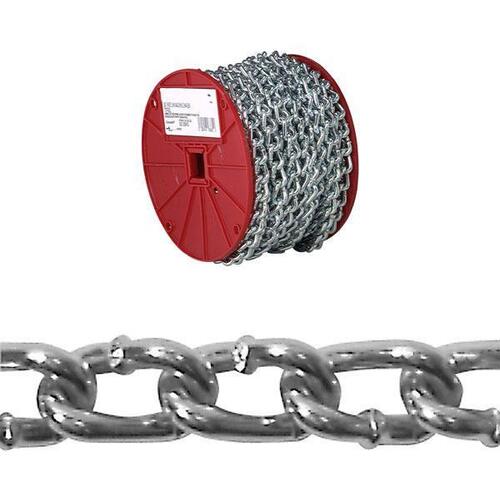 #4 Twist Link Machine Chain, Zinc Plated, 100' per Reel