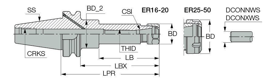 BT40 ER40X100