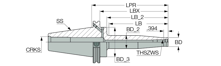CAT40 ODP M12X4.000