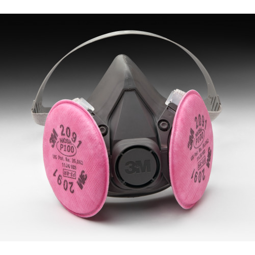 3M Half Facepiece Respirator Assembly 6391/07003(AAD) Large with 3M Particulate Filters 2091/07000(AAD) P100