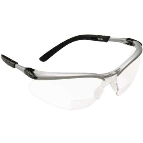 ‎3M BX Reader Protective Eyewear 11375-00000-20 Clear Lens Silver Frame +2.0 Diopter